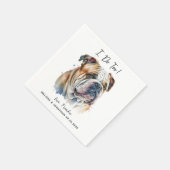 Serviette En Papier Cocktail Mariage de chien (Coin)