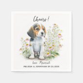 Serviette En Papier Cocktail Mariage de chien (Devant)