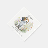 Serviette En Papier Cocktail Mariage de chien (Coin)