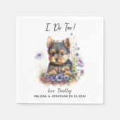 Serviette En Papier Cocktail Mariage de chien (Devant)