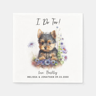 Serviette En Papier Cocktail Mariage de chien