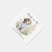Serviette En Papier Cocktail Mariage de chien (Coin)