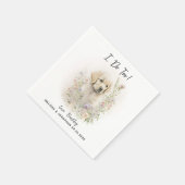 Serviette En Papier Cocktail Mariage de chien (Coin)