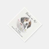 Serviette En Papier Cocktail Mariage de chien (Coin)