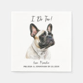 Serviette En Papier Cocktail Mariage de chien (Devant)