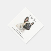 Serviette En Papier Cocktail Mariage de chien (Coin)