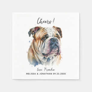 Serviette En Papier Cocktail Mariage de chien