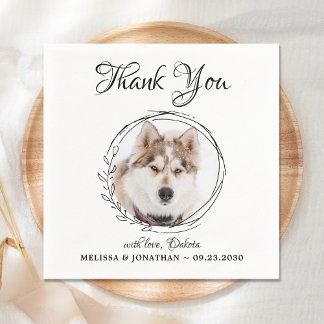 Serviette En Papier Cocktail Mariage de chien