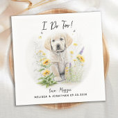 Serviette En Papier Cocktail Mariage de chien