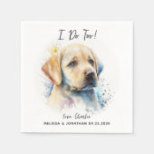 Serviette En Papier Cocktail Mariage de chien (Devant)