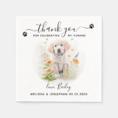 Serviette En Papier Cocktail Mariage de chien (Devant)