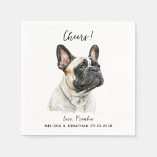 Serviette En Papier Cocktail Mariage de chien