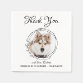 Serviette En Papier Cocktail Mariage de chien (Devant)