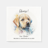 Serviette En Papier Cocktail Mariage de chien (Devant)