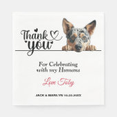 Serviette En Papier Cocktail Mariage de chien de bétail australien (Devant)