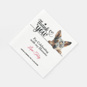 Serviette En Papier Cocktail Mariage de chien de bétail australien (Coin)