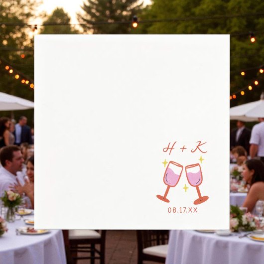 Serviette En Papier Cocktail Mariage de la partie Engagement