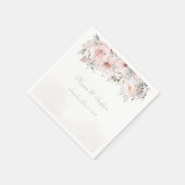 Serviette En Papier Cocktail Mariage d'Eucalyptus en argent de Peony (Coin)