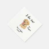 Serviette En Papier Cocktail Mariage Jaune Labrador Napkin (Coin)