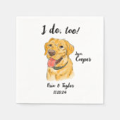Serviette En Papier Cocktail Mariage Jaune Labrador Napkin (Devant)