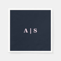 Cocktail Mariage Marine & Pink Monogram