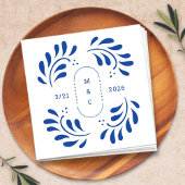 Serviette En Papier Cocktail Mariage mexicain Puebla Napkin