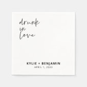 Serviette En Papier Cocktail mariage Napkin (Devant)