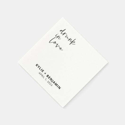 Serviette En Papier Cocktail mariage Napkin (Coin)