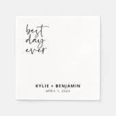 Serviette En Papier Cocktail mariage Napkin (Devant)