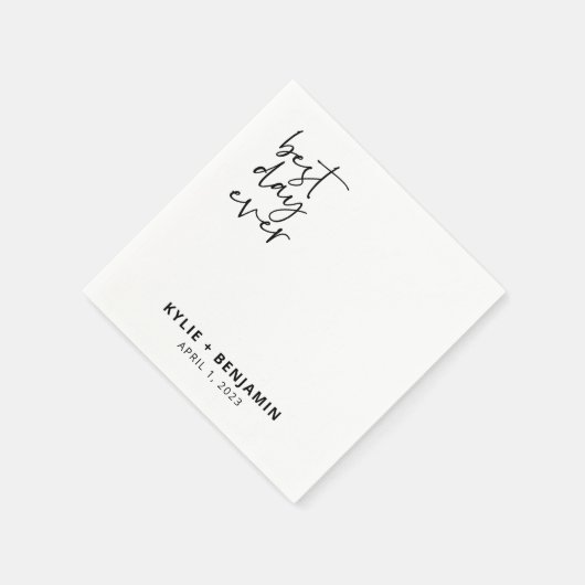 Serviette En Papier Cocktail mariage Napkin (Coin)