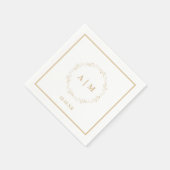 Serviette En Papier Cocktail mariage Napkin (Coin)