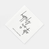 Serviette En Papier Cocktail Mariage noir et blanc serviettes (Coin)