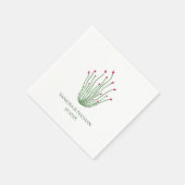 Serviette En Papier Cocktail Mariage Ocotillo Cactus Fleur Rose (Coin)