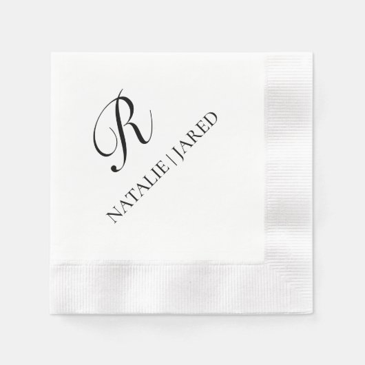 Serviette En Papier Cocktail Mariage personnalisable Napktail (Devant)