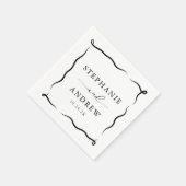 Serviette En Papier Cocktail Mariage personnalisé moderne serviettes (Coin)