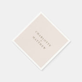 Serviette En Papier Cocktail Mariage pour mariée délavée (Coin)