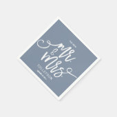 Serviette En Papier Cocktail mariage serviettes | Typographie (Dusty B (Coin)