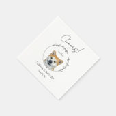 Serviette En Papier Cocktail Mariage simple Akita Dog (Coin)