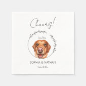 Serviette En Papier Cocktail Mariage simple Labrador Retriever Dog (Devant)