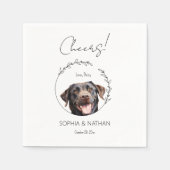 Serviette En Papier Cocktail Mariage simple Labrador Retriever Dog (Devant)