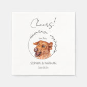 Serviette En Papier Cocktail Mariage simple Labrador Retriever Dog (Devant)
