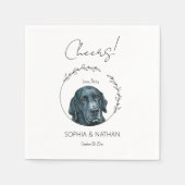 Serviette En Papier Cocktail Mariage simple Labrador Retriever Dog (Devant)