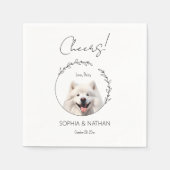 Serviette En Papier Cocktail Mariage simple Samoyed Dog (Devant)