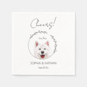 Serviette En Papier Cocktail Mariage simple Samoyed Dog (Devant)