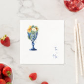 Serviette En Papier Cocktail Mariage toscan superbe (En situation)