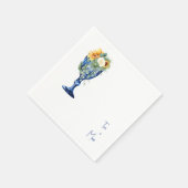 Serviette En Papier Cocktail Mariage toscan superbe (Coin)