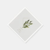 Serviette En Papier Cocktail Mariage tout simplement élégant Foliage G (Coin)