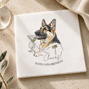 Serviette En Papier Cocktail Martini Sale Dirty Shepherd allemand