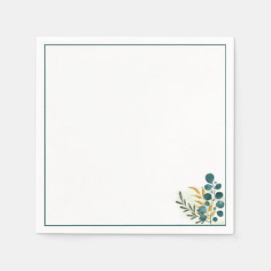Serviette En Papier Cocktail minimaliste à la verdure botanique