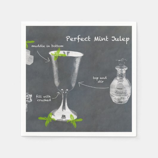 Serviette En Papier Cocktail Mint Julep (Devant)